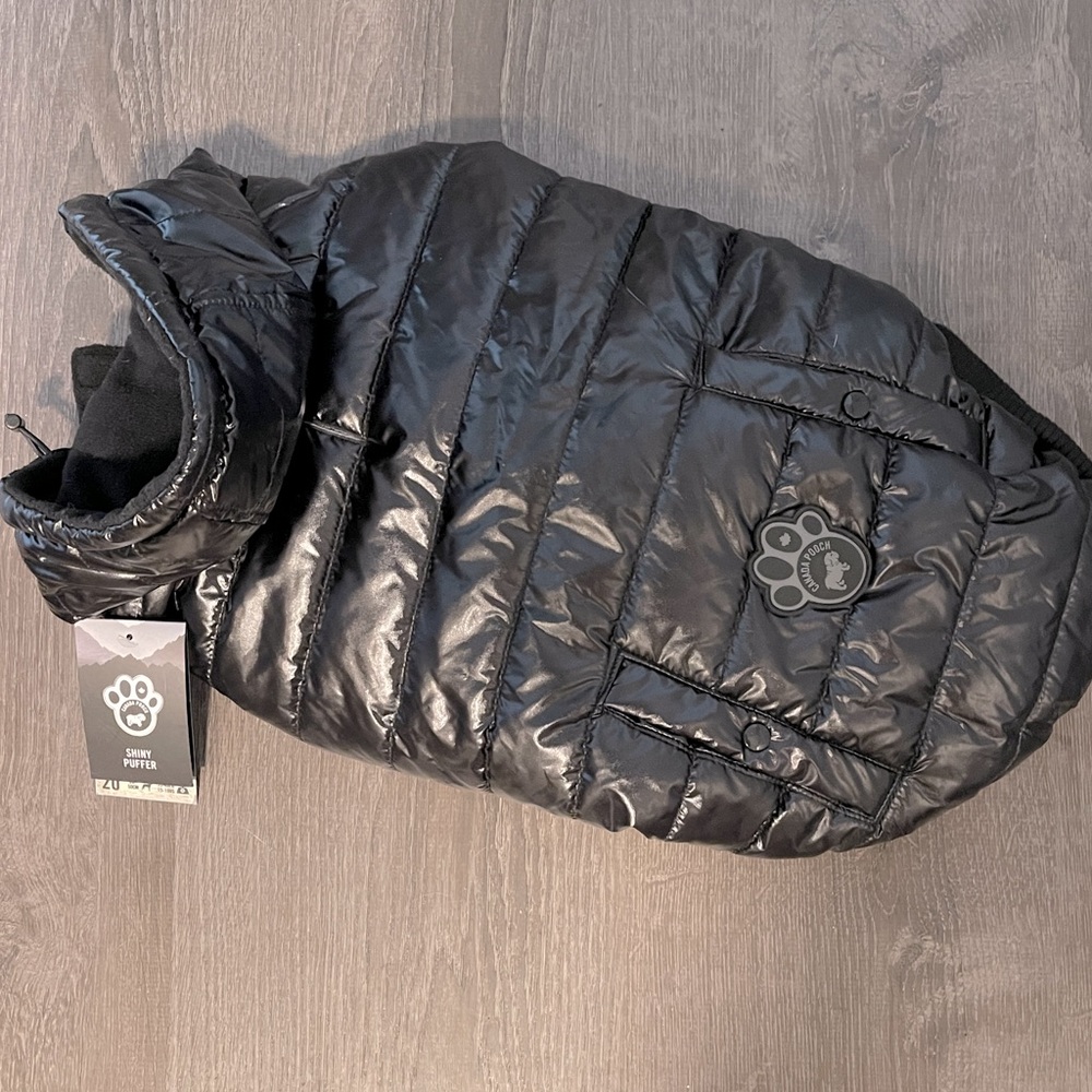 Canada Pooch Shiny Pooch Dog Coat with Flannel Lining & Water Resistant Ext NWT